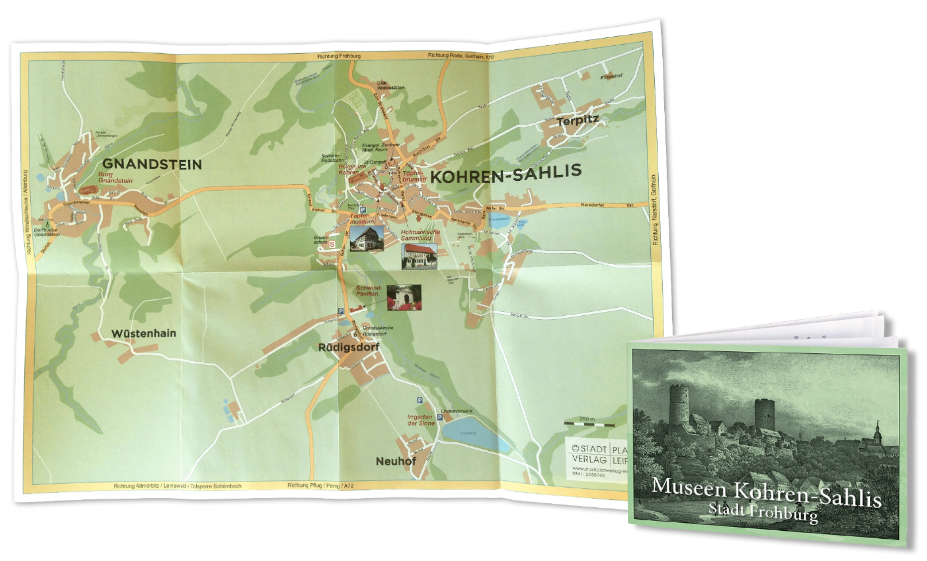 Miniplan/Mini-Stadtplan Stadt Kohren-Sahlis