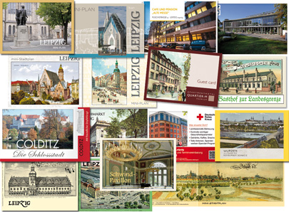 Minipläne in verschiedenen Ausfürungen vom Stadtplanverlag Leipzig - Ihr Verlag für Leipziger Stadtpläne, Minipläne, historische Karten, Citymaps
